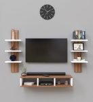 Spyder Craft Tokyo Engineering Wood Wall Mount Tv Entertainment Unit Set Top Box Stand/Tv Cabinet With Shelves For Books & Dcor Display Unit Bed Living Room Upto 60 Inches