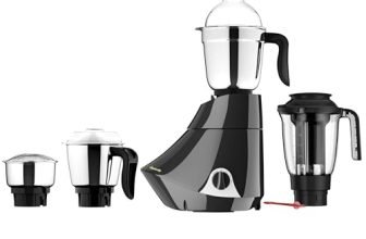 Butterfly Smart 750 Watts Mixer Grinder with 4 Jars | 3 Stainless Steel Jars & 1 Juicer | ABS Body | Heavy Duty Motor | 2 Years Manufacturer’s Warranty | Grey