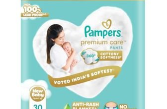 Pampers Premium Care Pant Style Baby Diapers, Newborn (XS), 30 Count, Upto 5 kg, All-in-1 with 360 Cottony Softness Diapers