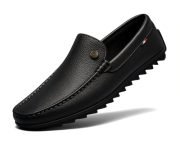 Kraasa Men Stylish Causal Loafers | Premium Outdoor| Lighweight Slip-On’s | Soft Cushioned Insole | Super Flexible Black UK 8