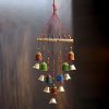 eCraftIndia Multicolour Handcrafted Decorative Window Door Wall Hanging Bells Wind Chimes Showpiece| Diwali Decoration Items for Home Decor| Gift for Diwali Navratri Housewarming
