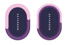 Cortina Pack Of 2 Quick Dry Water Absorbing Rectangular Silicon Floor Mat | Anti-Skid & Non-Slip Cushion Doormat For Home, Kitchen, Office, Washroom | 60X40Cm (Purple)