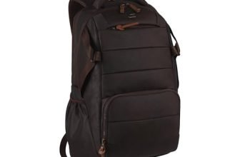 Gear Aspire 3 19″/35L Large Faux Leather Water Resistant Laptop Backpack | Casual Backpack | Daypack | Travel Backpack | College Bag For Men/Women (Brown – Brown)