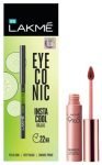 Lakmé 9 To 5 Weightless Mousse Lip & Cheek Color, Coca Soft, 9 G & Eyeconic Insta Cool Matte Kajal, Black, Cooling Kohl Liner With Cucumber, Twist Up Pencil, Glossy Finish 0.35 G