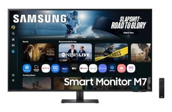 Samsung 43″(1.08M) 4K M7 Vision Ai Smart Monitor | Uhd 3840 X 2160 | Smart Tv Experience With Ai Picture & Sound|Type-C|Apple Airplay|Gaming Bar|Remote|Speakers|Wi-Fi|Bluetooth|Ls43Fm700Uwxxl|Black