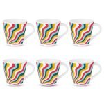 Larah By Borosil Novelty Series Kroma Opalware Mug, Set Of 6 Tea/Coffee Mugs, 160 Ml Each, Microwave & Dishwasher Safe, Bone-Ash Free, Crockery Set Ideal For Daily Use & Gifting, White