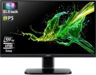 Acer 54.61 Cm (22 Inch) Full Hd Led Backlit Ips Panel With Srgb 99%, Energy Star Certified, Vesa Supportive, Vga, Hdmi, Ergonomic Stand, Zeroframe Design Monitor (Ka222Q)(Amd Free Sync, Response Time: 1 Ms, 100 Hz Refresh Rate)