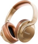 TRIGGR Punkheadz Z2 with 50H Battery, Dual Pairing, 40mm Drivers, ENC, Aux Port, v5.4 Bluetooth(Amber Gold, On the Ear)