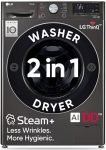 Lg 12 Kg (Wash) / 7 Kg (Dry), Ai Direct Drive Technology, Steam+ & Wi-Fi Front Load Fully Automatic Washer Dryer (Fhd1207Stb, Intelligent & Convenient Fabric Care & Turbowash 360, Platinum Black)