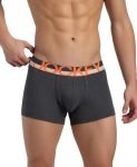 Jockey Fp03 Men’S Super Combed Cotton Rib Solid Trunk With Ultrasoft Waistband (Pack Of 2) _Charcoal Melange_Xl