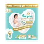 Pampers Premium Care Pant Style Baby Diapers | Medium (M Size) | 54 Count | Voted India’S Softest | All-In-1 With 360 Cottony Softness Diapers | 7-12Kg
