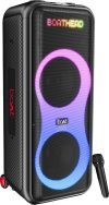 Boat Partypal 600(2025 Launch), Animated Text Display, Wireless Karaoke Mic, Leds 220 W Bluetooth Speaker(Premium Black, Mono Channel)