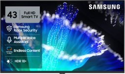 Samsung 108 cm (43 inch) Full HD LED Smart Tizen TV with Voice Assistance Remote Control | 100+ Free Channels | HDR 10+ Support | PurColor | Samsung Knox Security | Digital Tuner | Object Tracking Sound Lite | Adaptive Sound | Q-Symphony(UA43F5550FUXXL)
