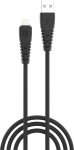 Portronics Lightning Cable 3 A 1 m POR-655 Konnect Core(Compatible with Mobile, Black, One Cable, USB Type A To Lightning, 18 W)
