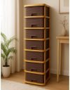 MAXTID 7 Compartments Plastic Cabinet(Brown)