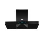 Livpure Dash 90 Cm | T-Shape | 1450 M³/Hr Suction | Filterless | Touch & Gesture Control | Digital Display | Low Noise | 10 Years Motor + 2 Years Comprehensive Warranty | Black