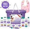 HIMALAYA Happy Baby Gift Pack with Baby Bib (9 in 1)(Purple)