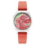Fastrack Stunners Quartz Analog Multicoloured Dial Leather Strap Watch for Girls-6152SL07