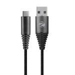 Zebronics Type-C Fast Charging Cable, Upto 480 Mbps, 36W Rapid Charge, 3A Output, Charge & Sync Data Cable, 1 Meter Length, Tangle-Free Durable Design (CU300T)