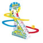Kids Mandi Duck Roller Coaster Slide Toy Set |3 Cute Ducklings Climbing Stairs automatically with Lights & Music | Electric Duck Chasing Race Track Set | Small ducks climbing stairs toy set
