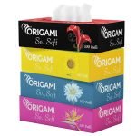 Origami So Soft 2 Ply Facial Tissue Ultra Soft, Skin Friendly & Highly Absorbent Face Tissues | Multipurpose Car, Home & Office Use | Pack of 4 (100 Pulls 800 Sheets)