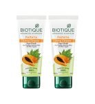 Biotique Papaya Deep Cleanse Face Wash | Gentle Exfoliation | Visibly Glowing Skin | 100% Botanical Extracts| Suitable for All Skin Types | 2x100ml