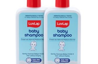 LuvLap Milky Soft Baby Shampoo with Vitamin E & Coconut Oil, Shea Butter (600 ml x Pack of 2)