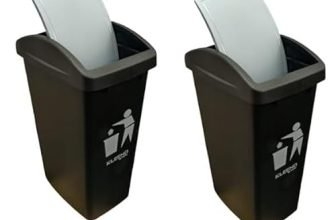 Cello Plastic Garbage Swing-Lid Dustbin 48 Ltr, Grey/Grey (Combo)