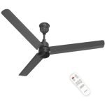 Polycab Wizzy Plus 1200Mm 5-Star Bldc, Remote Ceiling Fan For Living Room| 55% Energy Saving, 100% Copper, High Air Delivery, Free Installation | 3+1 Yr Warranty【Matt Black】