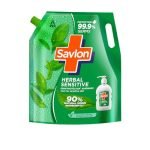 Itc Savlon Herbal Sensitive Germ Protection Liquid Handwash Refill Pack 1.3L | 99.9% Germ Protection | 90% Natural Origin Ingredients | Family Size Refill Hand Wash | Value Pack