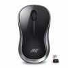 Ant GLOBE15 Wireless Mouse |2.4GHz High-Speed Connectivity |1200 DPI Optical Tracking |12M Battery Life |10m Range USB Plug & Play, Lightweight Ergonomic Design for Laptop,PC,Mac,Windows -Black/Silver