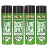 Kangaroo Silicone Lubricant Spray, 500ml Odourless, Colourless & Non-Toxic Lubricant, Rejuvenates & Shines Surfaces, Lubricates Most Plastic, 4 Pcs