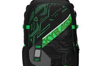 Skybags Vesper 40L Laptop Backpack With Rain Cover – Black