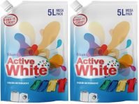 Active White Liquid Detergent – 5L Mega Pack | Lavender Fragrance | Front Load & Top Load Machine Wash & Bucket Wash Expert | Powerful Stain Removal | Gentle on Clothes | Value Family Refill Pack