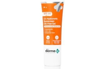 The Derma Co Oily 1% Hyaluronic Sunscreen Oil Free Gel Spf 50 10 Ml