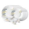 Larah By Borosil Niva Fluted Series Opalware Dinner Set | 19 Pieces For Family Of 6 | Microwave & Dishwasher Safe | Bone-Ash Free | Crockery Set For Dining & Gifting | Plates & Bowls | White