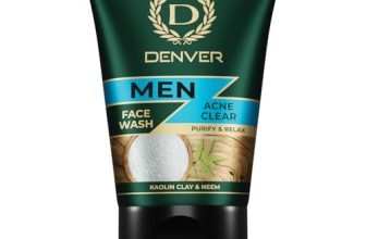 DENVER Acne Clear Face Wash – 100GM | Remove Acne & Lighten Dark Spots Face Gel for Men | Suitable for Oily Skin | All Skin Type
