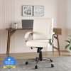 CARLTON LONDON Pebble Leatherette Office Executive Chair(Beige, DIY(Do-It-Yourself))