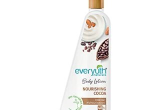 Everyuth Naturals Nourishing Cocoa Body Lotion 500Ml For Men & Women | 48Hr Hydration | Deep Moisture Care For Dry Skin | Enriched With 100% Natural Almond Milk | Smooth, Radiant & Healthy Looking Skin Care
