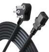 Les Bon Amis 1.5M Power Cable Cord, India Plug IEC Computer Mains Power Cable Cord, 3 Pin Cable Cord Compatible for PC, Desktop, Monitor, Printer, Power Supply and TV – Black (1.5Meter, Pack of 1)