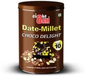 8AM Dates Millet Choco Delight Pack of 10 Made with Dates, Almonds, Cashews, Pistachios(10 x 20 g)