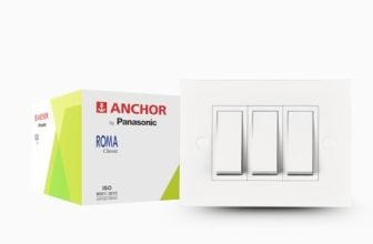 Anchor by Panasonic Roma Classic 1 Module Deko White Single Mounting Plate for Switch Board (White, 21317WH-20)