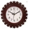 Kadio Analog 24.5 cm X 24.5 cm Wall Clock (Maroon, with Glass, Standard)