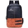 F5 SmartTech 20L Small Faux Leather Water Resistant Anti Theft Laptop Backpack for 16 Inch Laptop/Backpack for Men/Women (Navy)