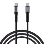 ZEBRONICS TT65S Type C – Type C Braided Cable, 65 Watts PD, Rapid Charging Cable, Charge & Sync, 1M, Compatible with iPhone 15 | Samsung | OnePlus | Xiaomi | Realme | Oppo (Black)