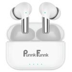 PunnkFunnk FusionBeatX Pro Wireless Earbuds 42H Playtime, 45ms Low Latency, 13mm Bass Drivers, Zen ENC Mic, IPX5 Water-Resistant, Bluetooth 5.3, Type-C Fast Charging, Touch Control(White)