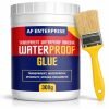 Crack Seal Glue 300gm with Brush Transparent Waterproof Resin Epoxy for Roof Leakage Crack Seal Agent Roof Water Leakage Solution Water Proof Glue for Waterproofing (300 GM / 1 PACK)