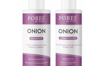 Pores Be Pure Onion Shampoo And Conditioner Combo For Hair Growth & Hair Thickness | Sulfate & Paraben Free | Anti-Dandruff, Hair Fall Control, Deep Nourishment For Dry & Damaged Hair | Unisex Formula ( 250 Ml X 2 )