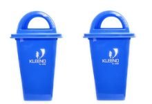 Cello Kleeno Plastic Garbage Manual-Lift Dustbin With Dome Lid 110 Ltr (Blue/Blue) Combo