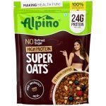 ALPINO 24% High Protein Super Oats Classic Coffee 1kg – Rolled Oats, Natural Peanut Butter, Coffee Extract, Jaggery Powder – 24g Protein, Source of Dietary Fibre & Healthy Fats, No Refined Sugar & Salt